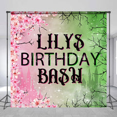 Lofaris Descendants Inspired Birthday Bash Backdrop Good vs Evil Princess Theme Pink and Green Split Custom Party Decor