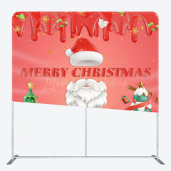 Lofaris Dessert Gift Santa Christmas Tension Fabric Backdrop