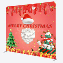 Lofaris Dessert Gift Santa Christmas Tension Fabric Backdrop