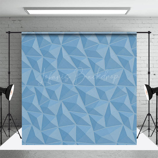 Lofaris Diamond Shape Blue Geo Abstract Textured Backdrop