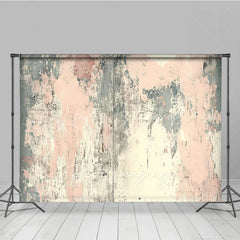 Lofaris Distressed Pink and Grey Retro Wall Backdrop Abstract Peeling Paint Photography Background