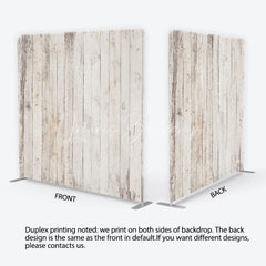Lofaris Distressed Whitewashed Wood Plank Square Double-Sided Backdrop Rustic Farmhouse Style Photography Background