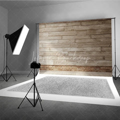 Lofaris Distressed Wood Planks and Rustic Brick Wall Photography Backdrop Vintage Wooden Floor for Studio Shoots