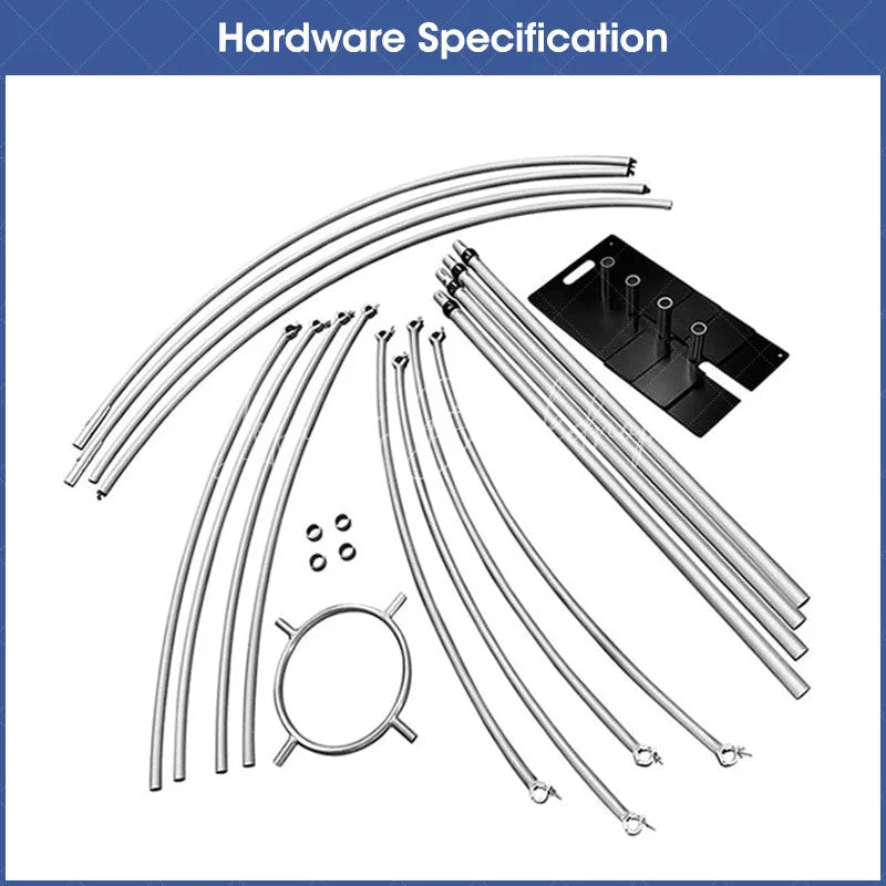 Lofaris Dome Canopy 10x10ft Pipe and Drape Stand Elegant Wedding Arch Frame Decorative Backdrop for Ceremony Party