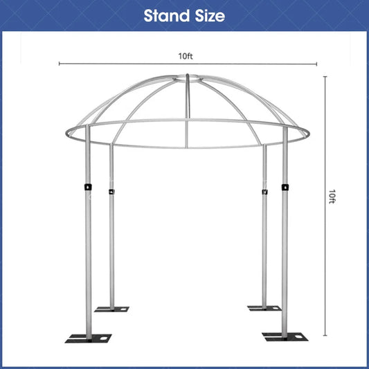 Lofaris Dome Canopy 10x10ft Pipe and Drape Stand Elegant Wedding Arch Frame Decorative Backdrop for Ceremony Party