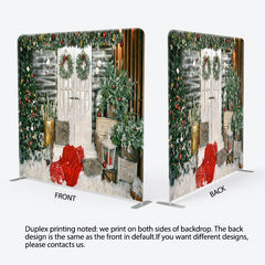 Lofaris Door Wreath Pine Tree Christmas Pillow Case Backdrop