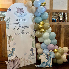Lofaris Dragon On The Way Baby Shower Arch Backdrop