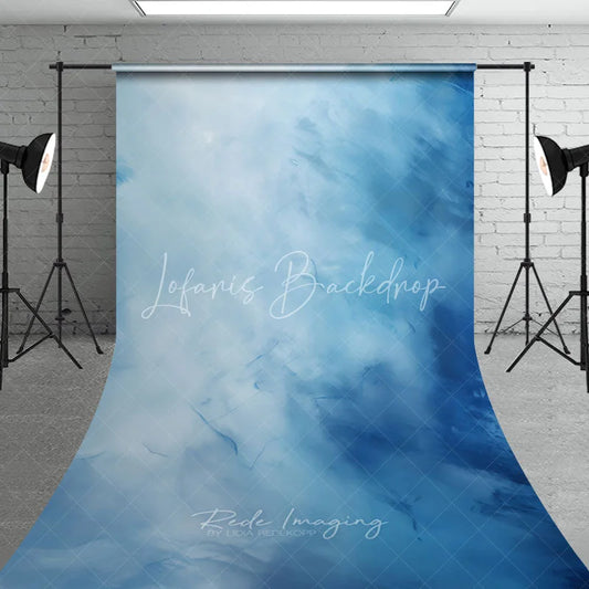 Lofaris Dreamy Blue Abstract Texture Sweep Backdrop Elegant Artistic Photography Background for Portrait Sessions