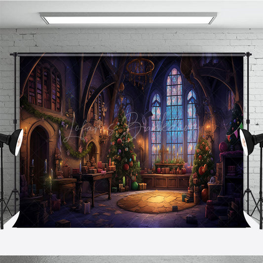 Lofaris Dreamy Christmas Tree Church Photography Backdrop