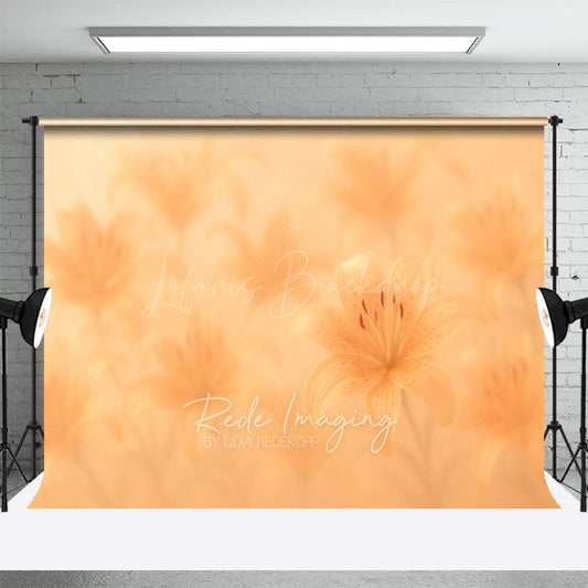 Lofaris Dreamy Floral Yellow Lily Vibe Photography Backdrop