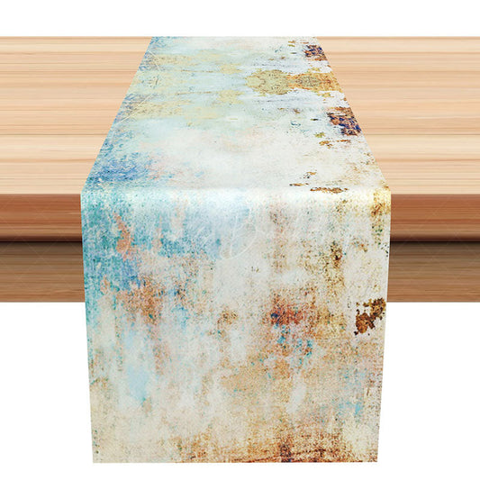 Lofaris Dreamy Geometric Floral and Leaf Pattern Table Runner Modern Abstract Botanical Design Elegant Kitchen Decor