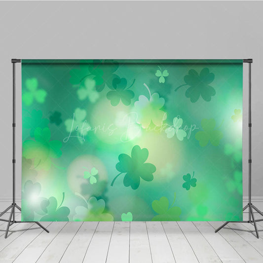 Lofaris Dreamy Gradient Green Clover St Patrick Backdrop