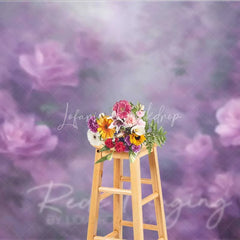 Lofaris Dreamy Lilac Rose Photography Backdrop Soft Purple Flowers Fine Art Background Romantic Wedding Photo Prop