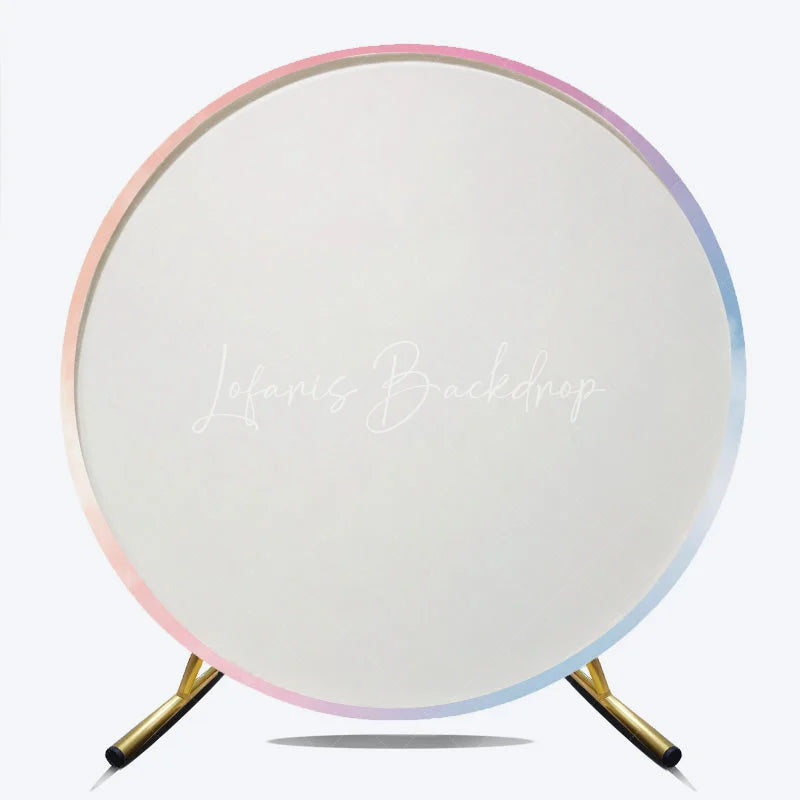 Lofaris Dreamy Pastel Cloud Gradient Round Backdrop Ethereal Pink Purple Blue Sky Photography Background
