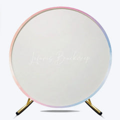 Lofaris Dreamy Pastel Cloud Gradient Round Backdrop Ethereal Pink Purple Blue Sky Photography Background