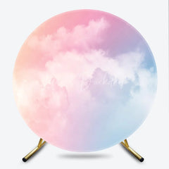 Lofaris Dreamy Pastel Cloud Gradient Round Backdrop Ethereal Pink Purple Blue Sky Photography Background