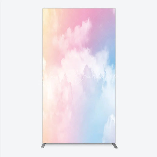 Lofaris Dreamy Pastel Gradient Cloud Rectangle Arch Backdrop Soft Sky Theme for Baby Shower and Birthday Party