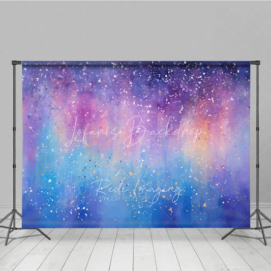 Lofaris Dreamy Purple Pink Blue Abstract Watercolor Photography Backdrop Colorful Splatter Art for Studio Portrait