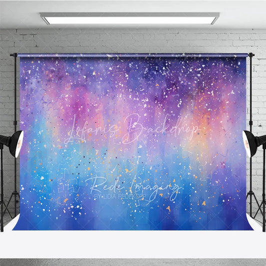 Lofaris Dreamy Purple Pink Blue Abstract Watercolor Photography Backdrop Colorful Splatter Art for Studio Portrait
