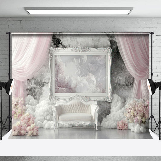 Lofaris Dreamy Romantic Pink Royal Wedding Photo Backdrop