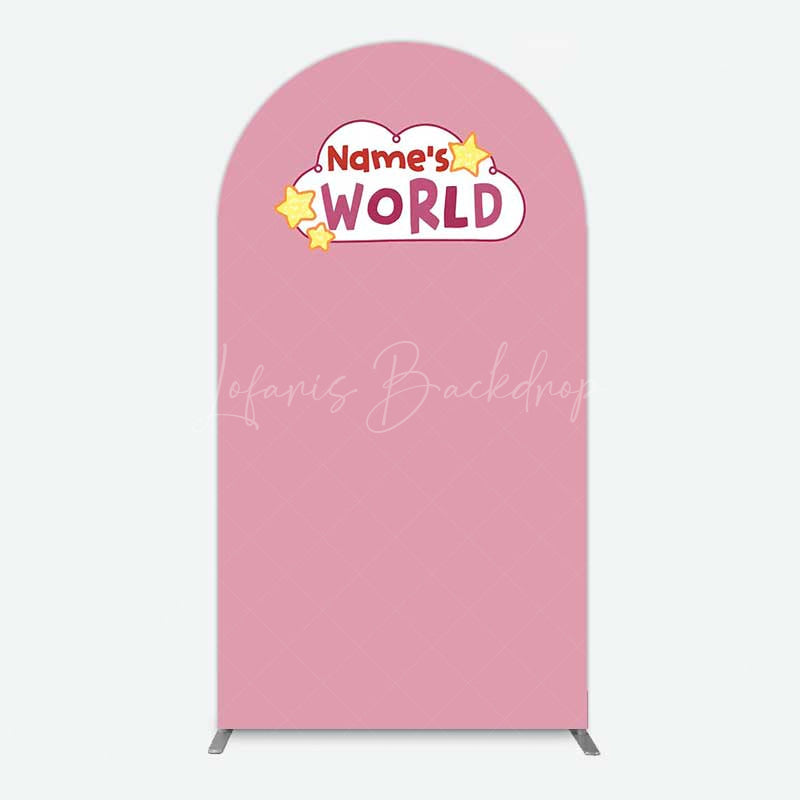 Lofaris Dusty Rose Girls World Birthday Arch Backdrop