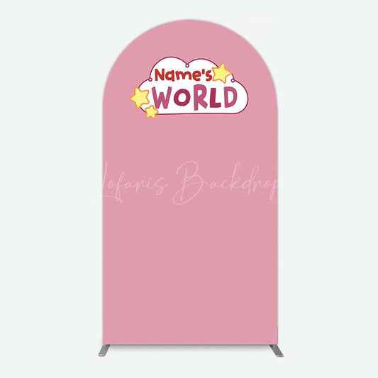 Lofaris Dusty Rose Girls World Birthday Arch Backdrop