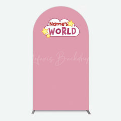Lofaris Dusty Rose Girls World Birthday Arch Backdrop