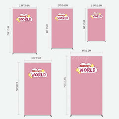 Lofaris Dusty Rose Girls World Birthday Rectangle Backdrop