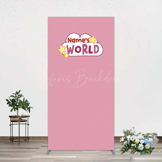 Lofaris Dusty Rose Girls World Birthday Rectangle Backdrop