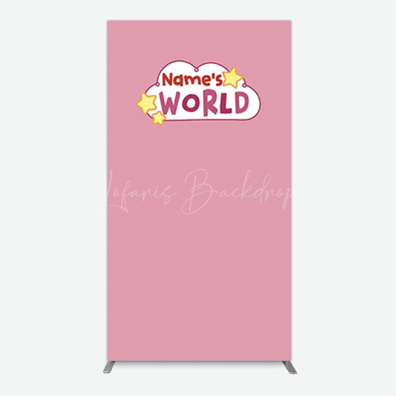 Lofaris Dusty Rose Girls World Birthday Rectangle Backdrop