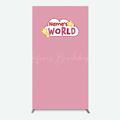 Lofaris Dusty Rose Girls World Birthday Rectangle Backdrop
