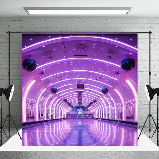 Lofaris Dynamic Purple Lighted Dance Hall Photo Backdrop