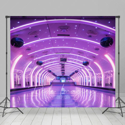 Lofaris Dynamic Purple Lighted Dance Hall Photo Backdrop