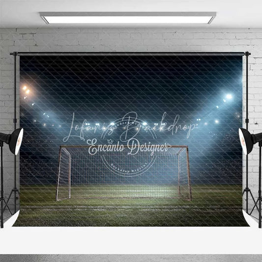Lofaris Dynamic Soccer Field Goal Backdrop Professional Sports Theme Photography Background for Birthday Party
