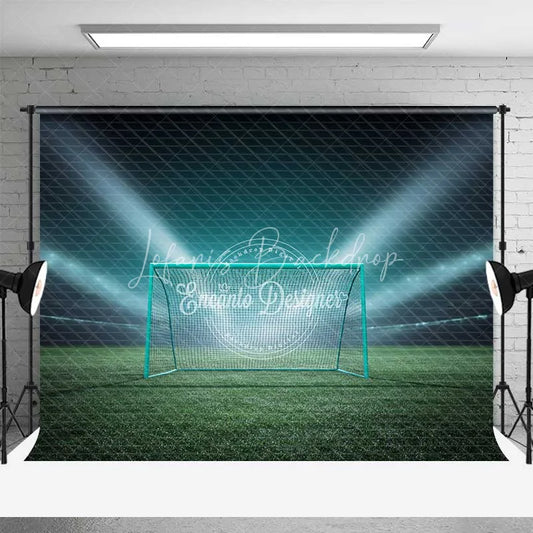 Lofaris Dynamic Sports Soccer Goal Backdrop Football Field Stadium Lights Photography Background for Party Decor