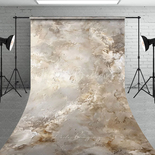 Lofaris Earthy Neutral Textured Sweep Backdrop Rustic Beige and Brown Plaster Wall Photography Background