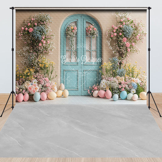 Lofaris Easter Wood Foor Street Scene Combo Set Backdrop