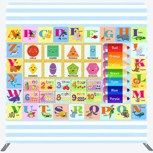 Lofaris Educational Colorful Alphabet Pillow Case Backdrop