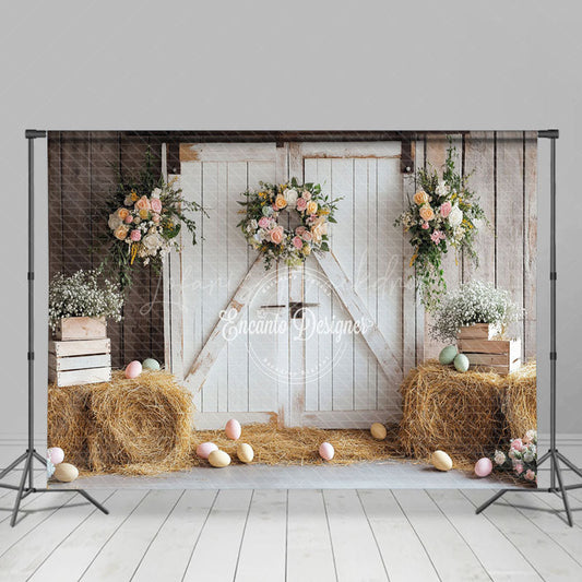 Lofaris Eggs Floral Doorway Rustic Elegant Festival Backdrop