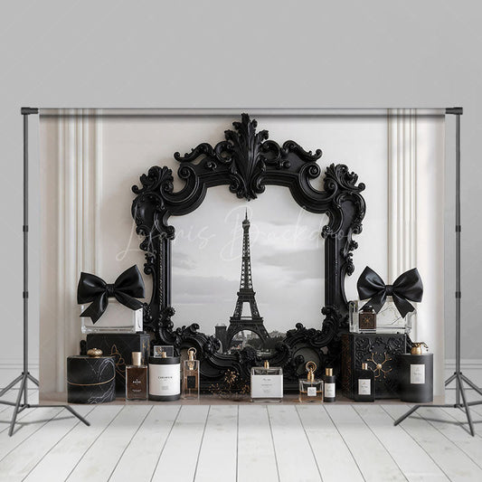 Lofaris Eiffel Tower Retro Luxury Perfume Photo Backdrop