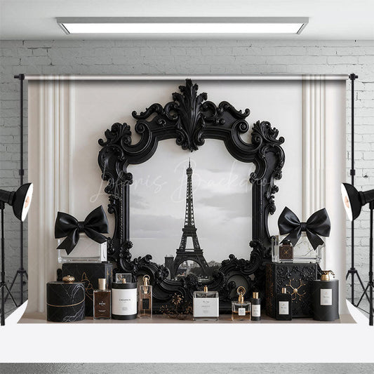 Lofaris Eiffel Tower Retro Luxury Perfume Photo Backdrop