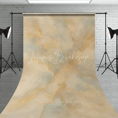 Lofaris Elegant Abstract Textured Sweep Backdrop with Golden Veins Beige and Grey Artistic Photography Background