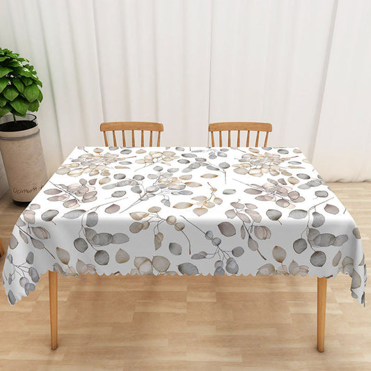 Lofaris Elegant Autumn Rectangle Tablecloth with Falling Leaves for Thanksgiving and Sophisticated Fall Decor