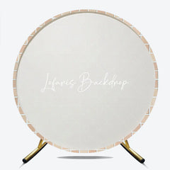 Lofaris Elegant Beige and Cream Mosaic Tile Pattern Round Backdrop Neutral Textured Background for Versatile Decor