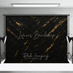 Lofaris Elegant Black and Gold Textured Abstract Photography Backdrop Dark Moody Artistic Portrait Studio for Photoshoot
