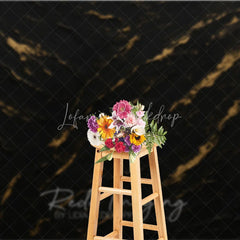 Lofaris Elegant Black and Gold Textured Abstract Photography Backdrop Dark Moody Artistic Portrait Studio for Photoshoot