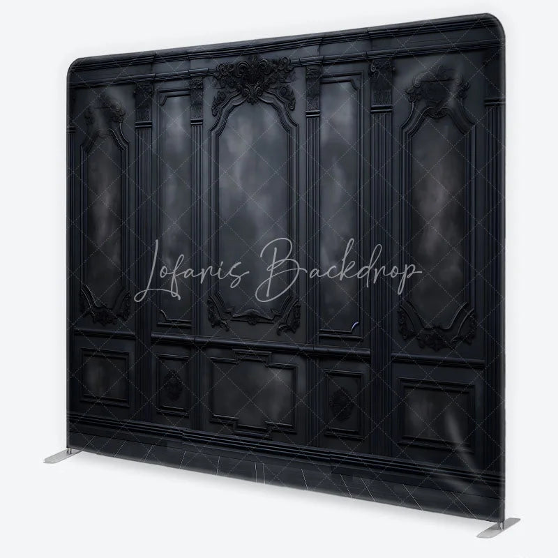 Lofaris Elegant Black Baroque Wall Square Double-Sided Backdrop Gothic Style Party Decor