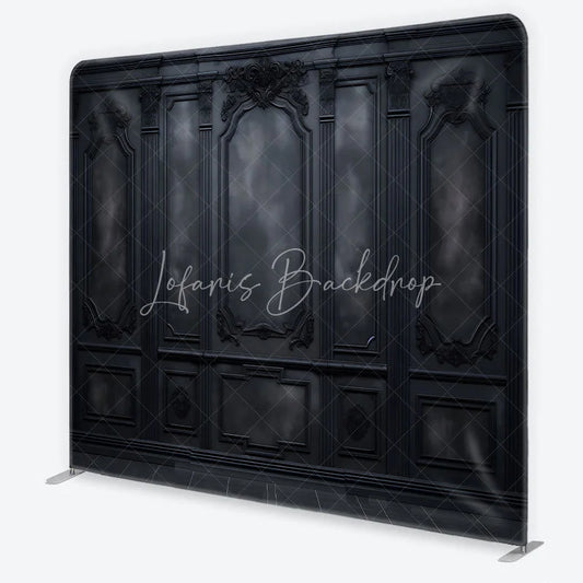 Lofaris Elegant Black Baroque Wall Square Double-Sided Backdrop Gothic Style Party Decor