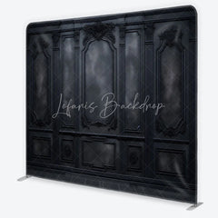 Lofaris Elegant Black Baroque Wall Square Double-Sided Backdrop Gothic Style Party Decor