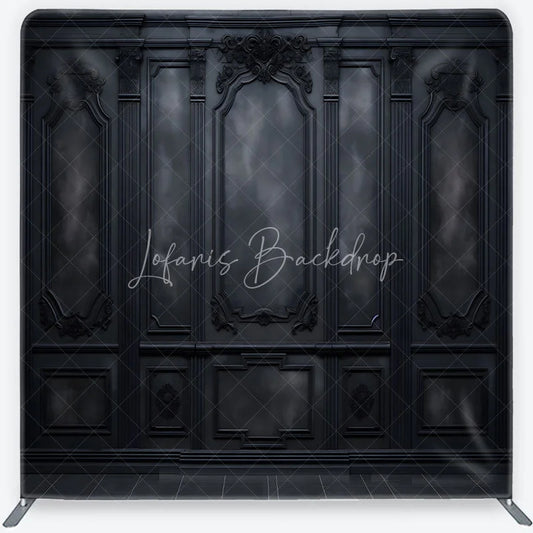 Lofaris Elegant Black Baroque Wall Square Double-Sided Backdrop Gothic Style Party Decor